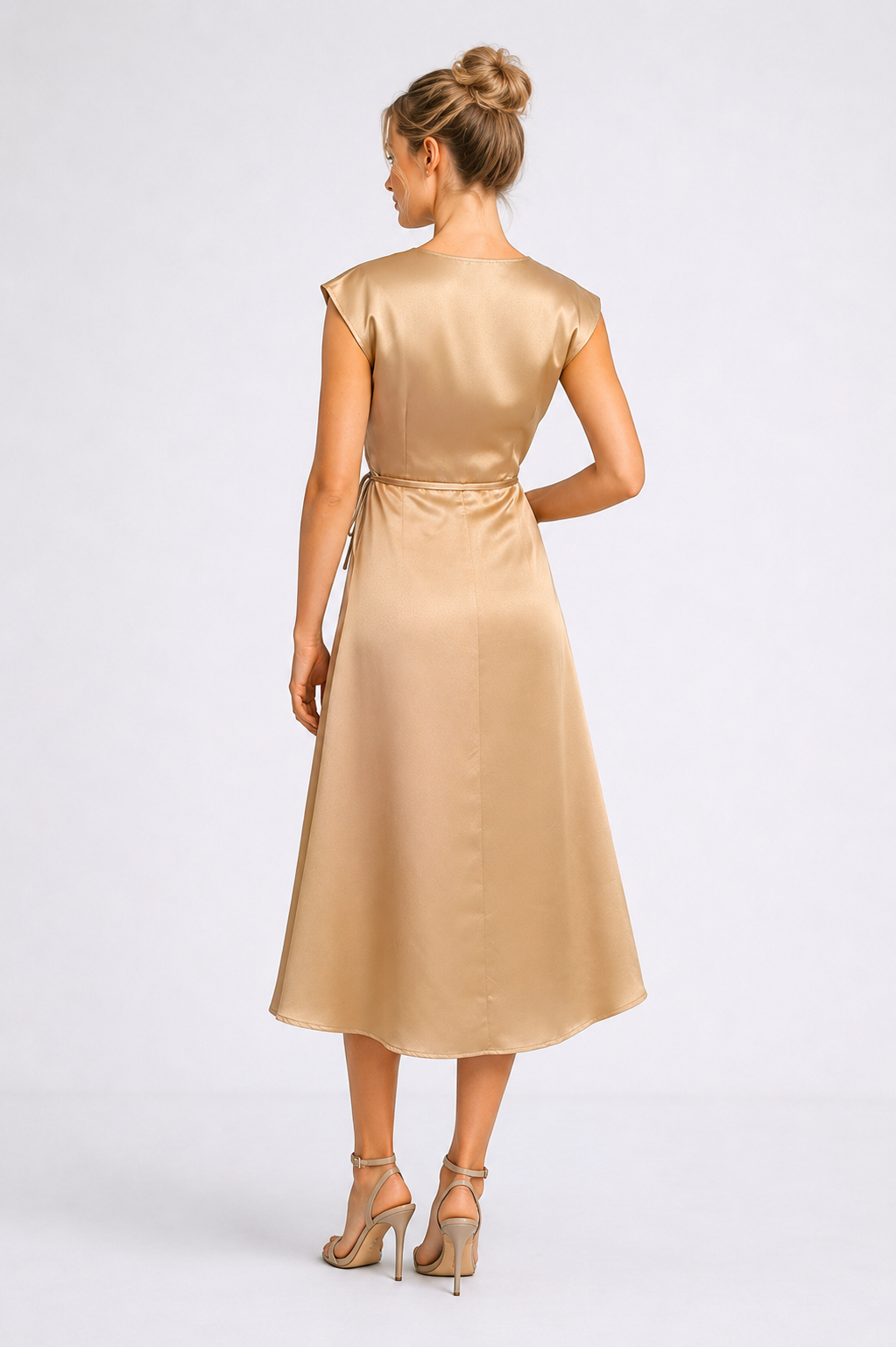 Camille Satin Midi Dress