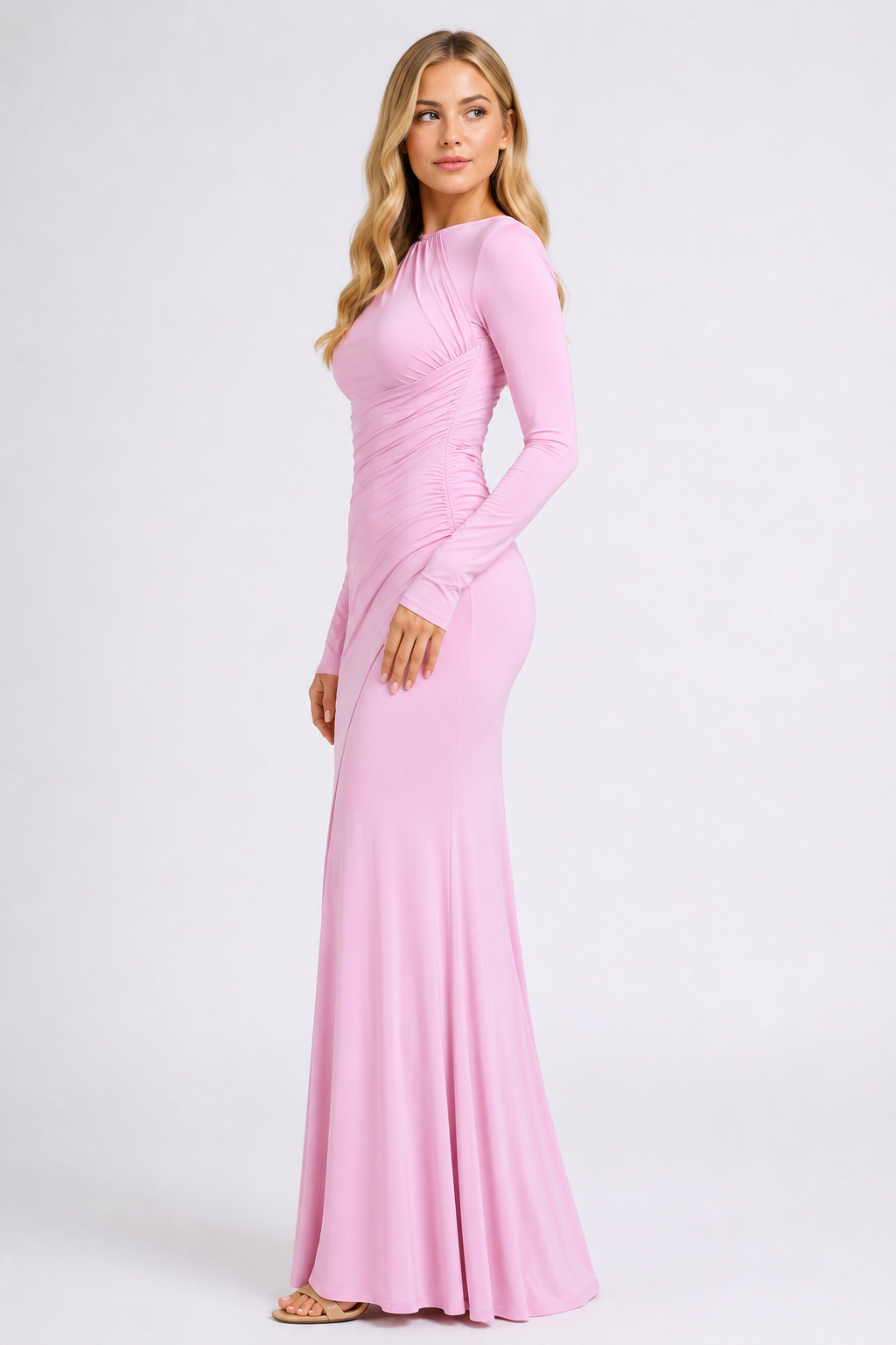 Isabella Ruched Mermaid Maxi Dress