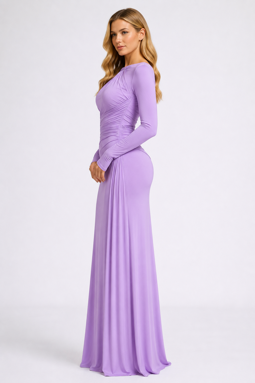 Isabella Ruched Mermaid Maxi Dress