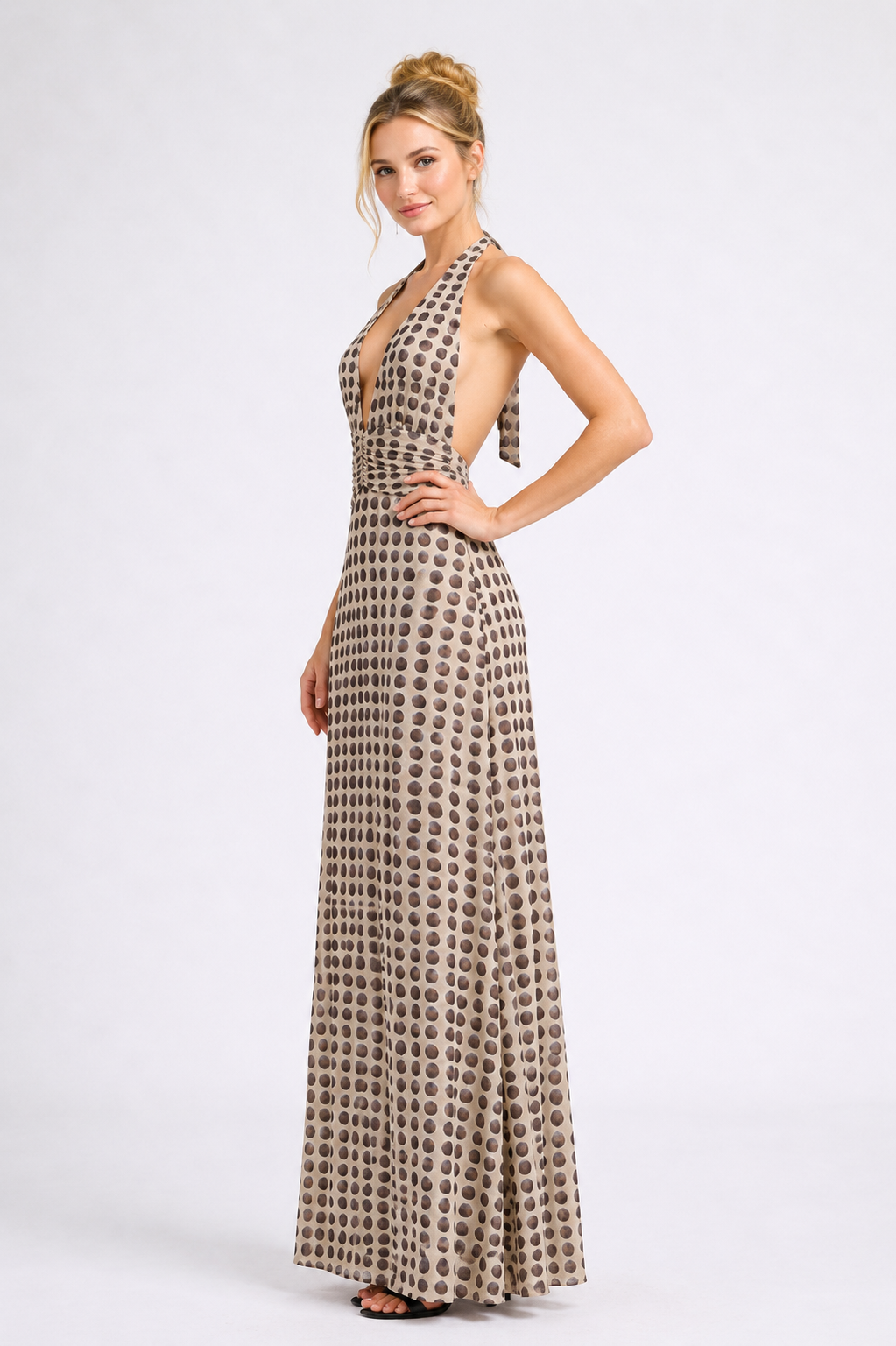 Bloom Halter Maxi Dress
