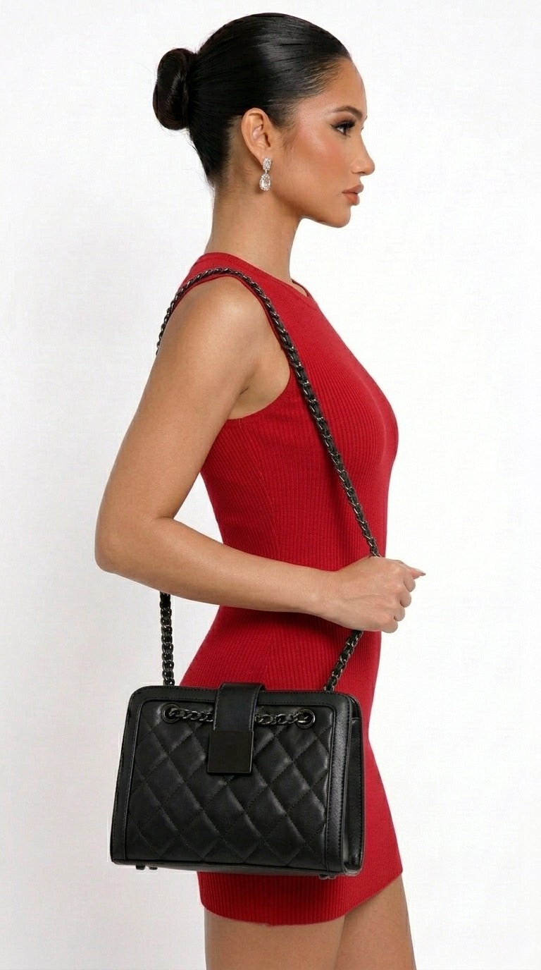 Vivienne Quilted Shoulder Bag