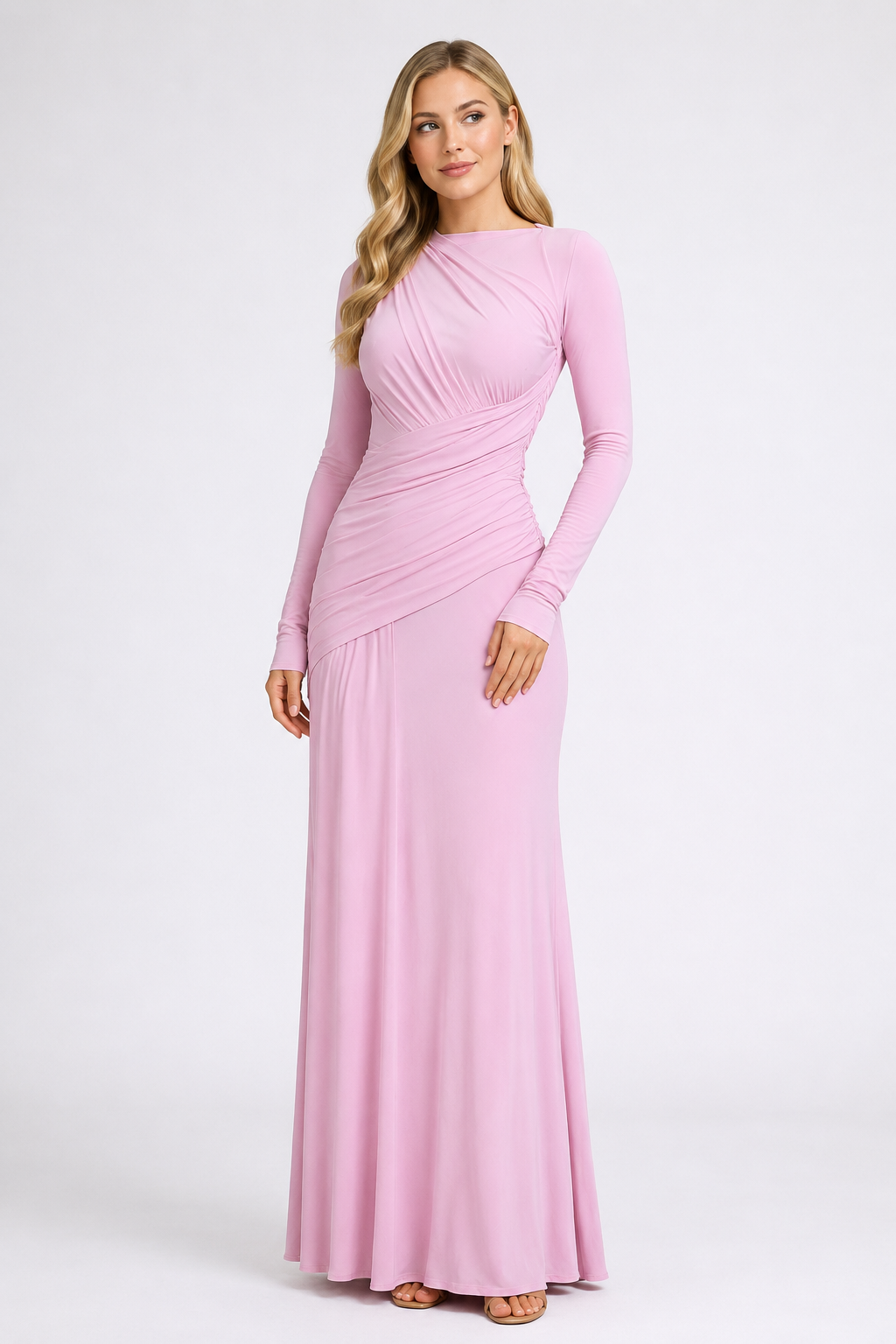 Isabella Ruched Mermaid Maxi Dress