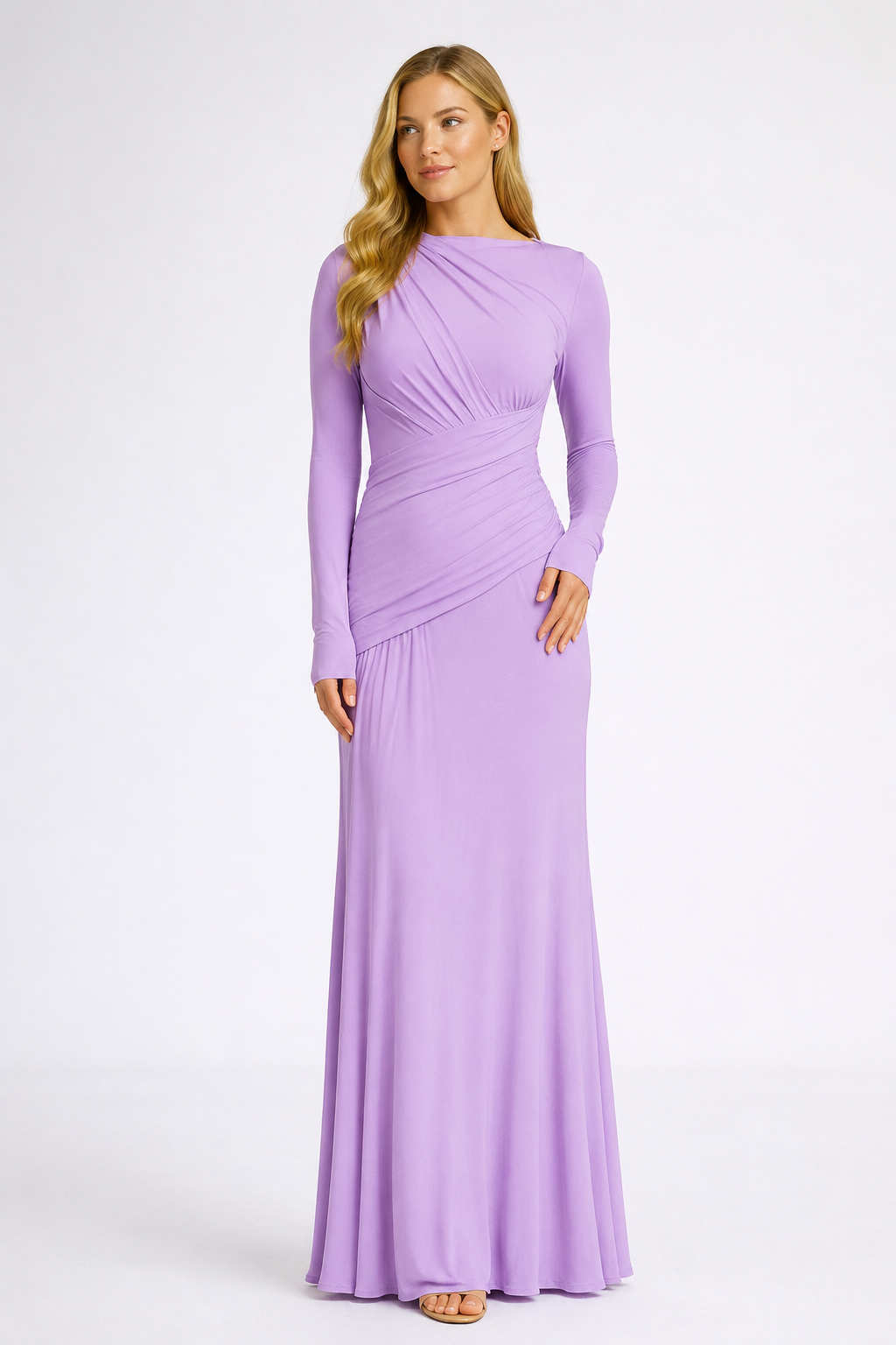 Isabella Ruched Mermaid Maxi Dress
