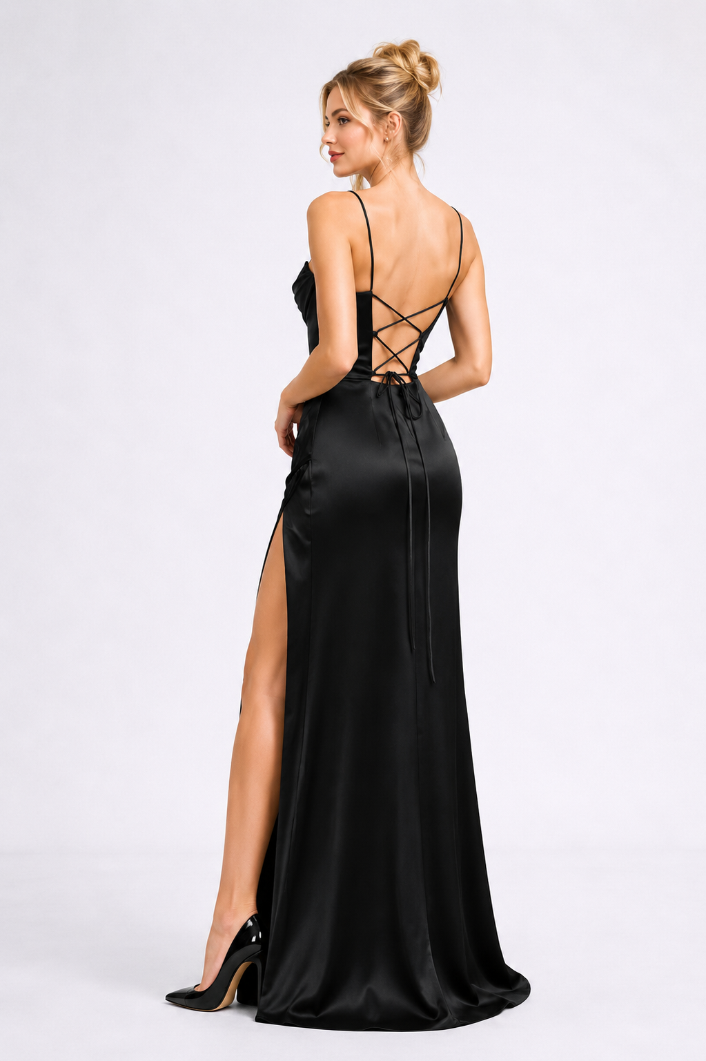 Celeste Satin Maxi Dress