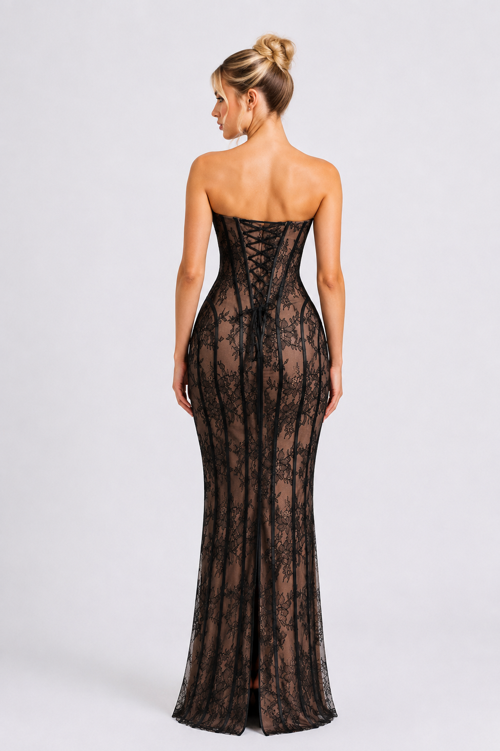 Elowen Lace Tube Maxi Dress