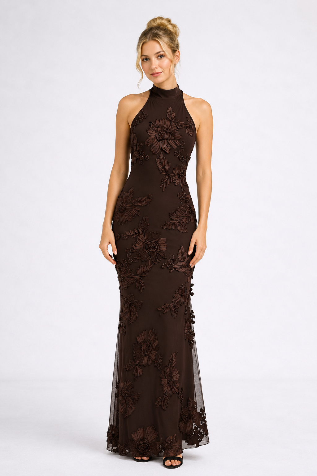 Blossom Halter Maxi Dress