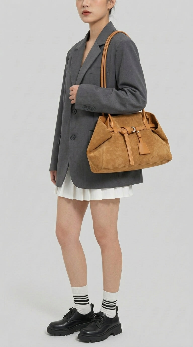 Arden Suede Shoulder Bag