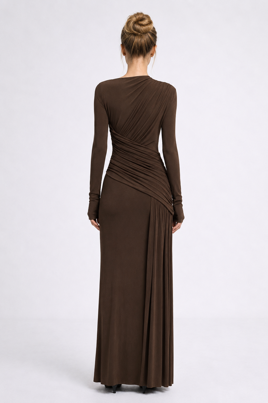 Elara Ruched Maxi Dress