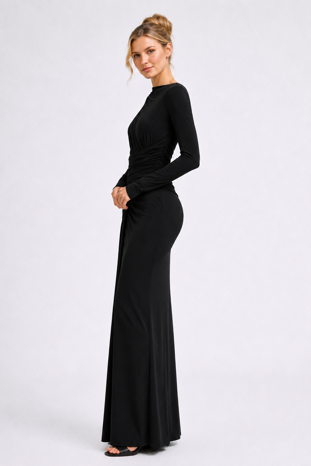 Elara Ruched Maxi Dress