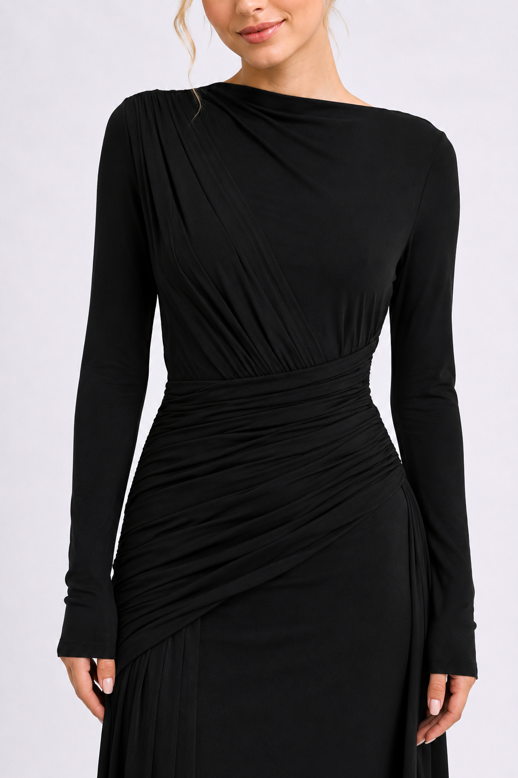 Elara Ruched Maxi Dress