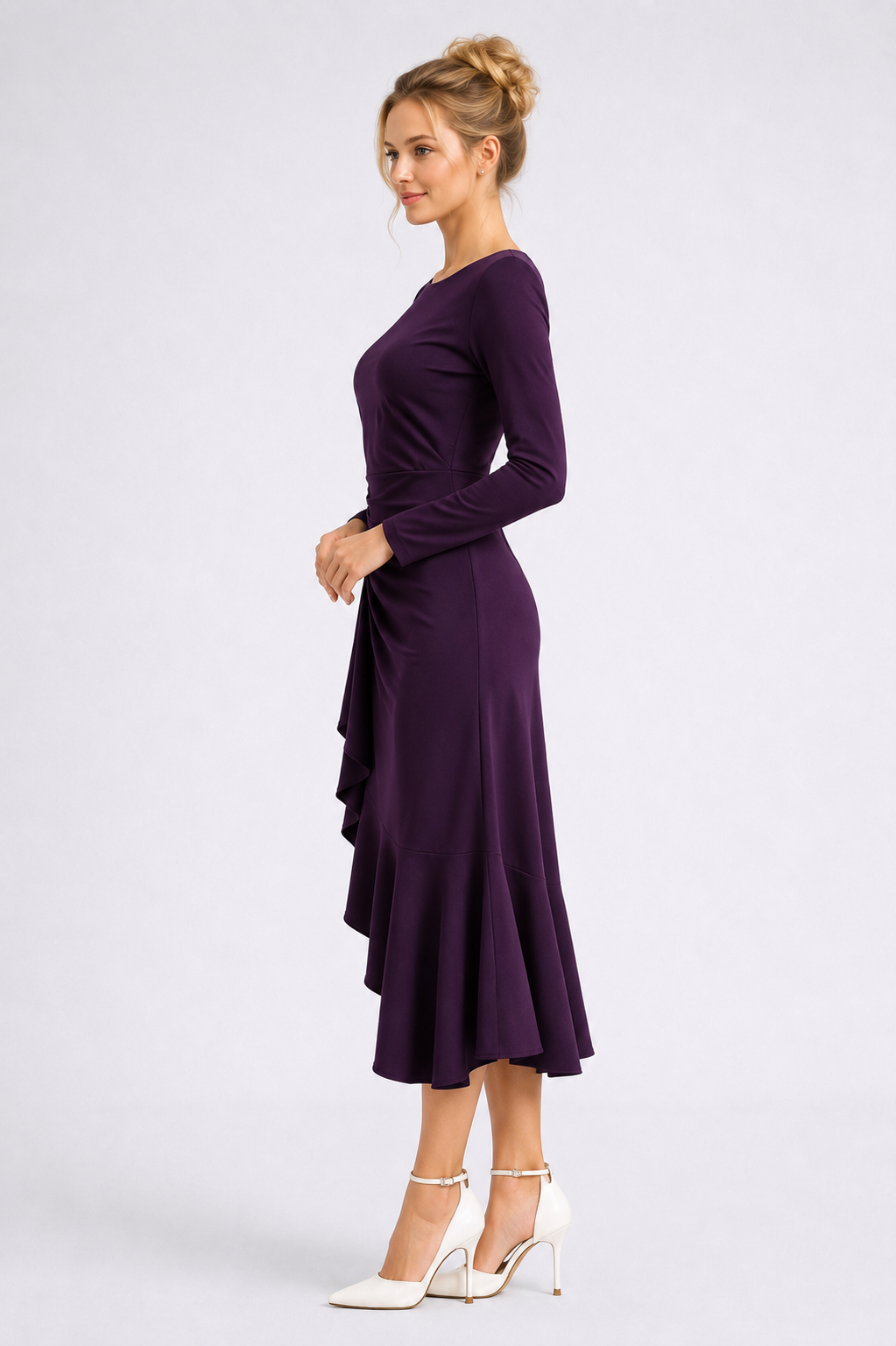 Amelia Ruffle Midi Dress