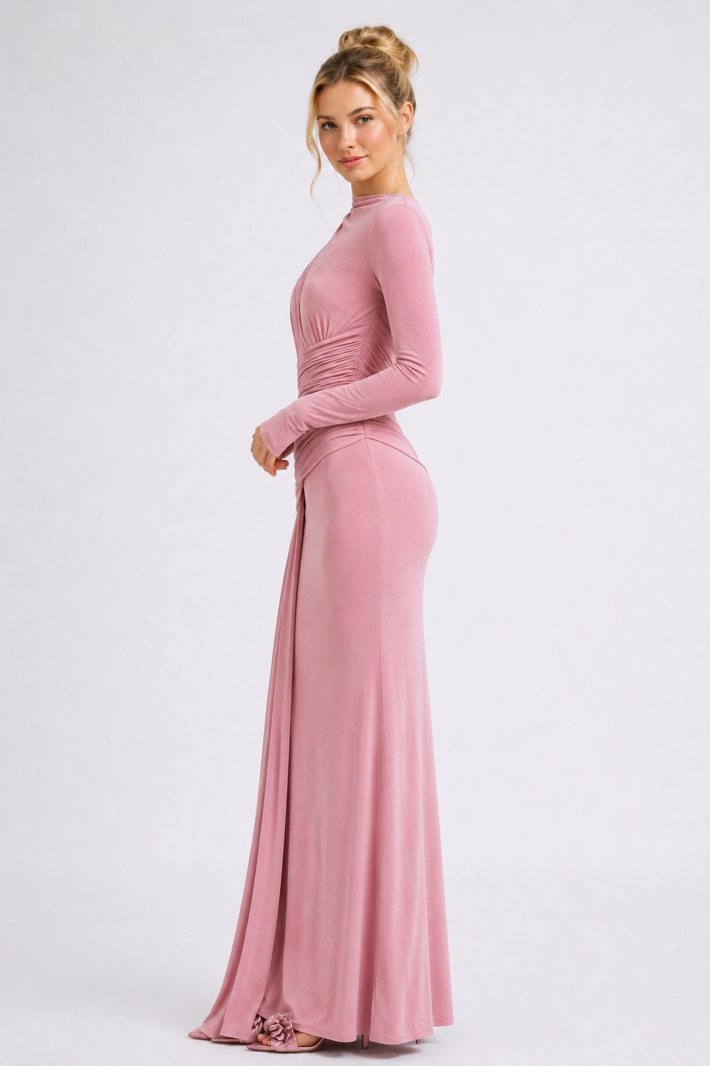Elara Ruched Maxi Dress