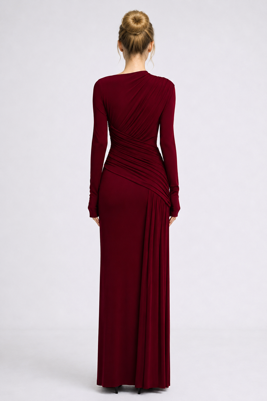 Elara Ruched Maxi Dress