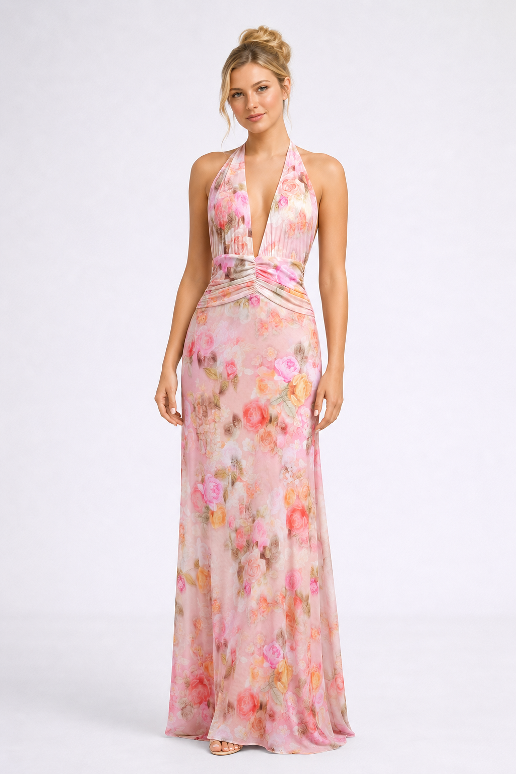 Bloom Halter Maxi Dress