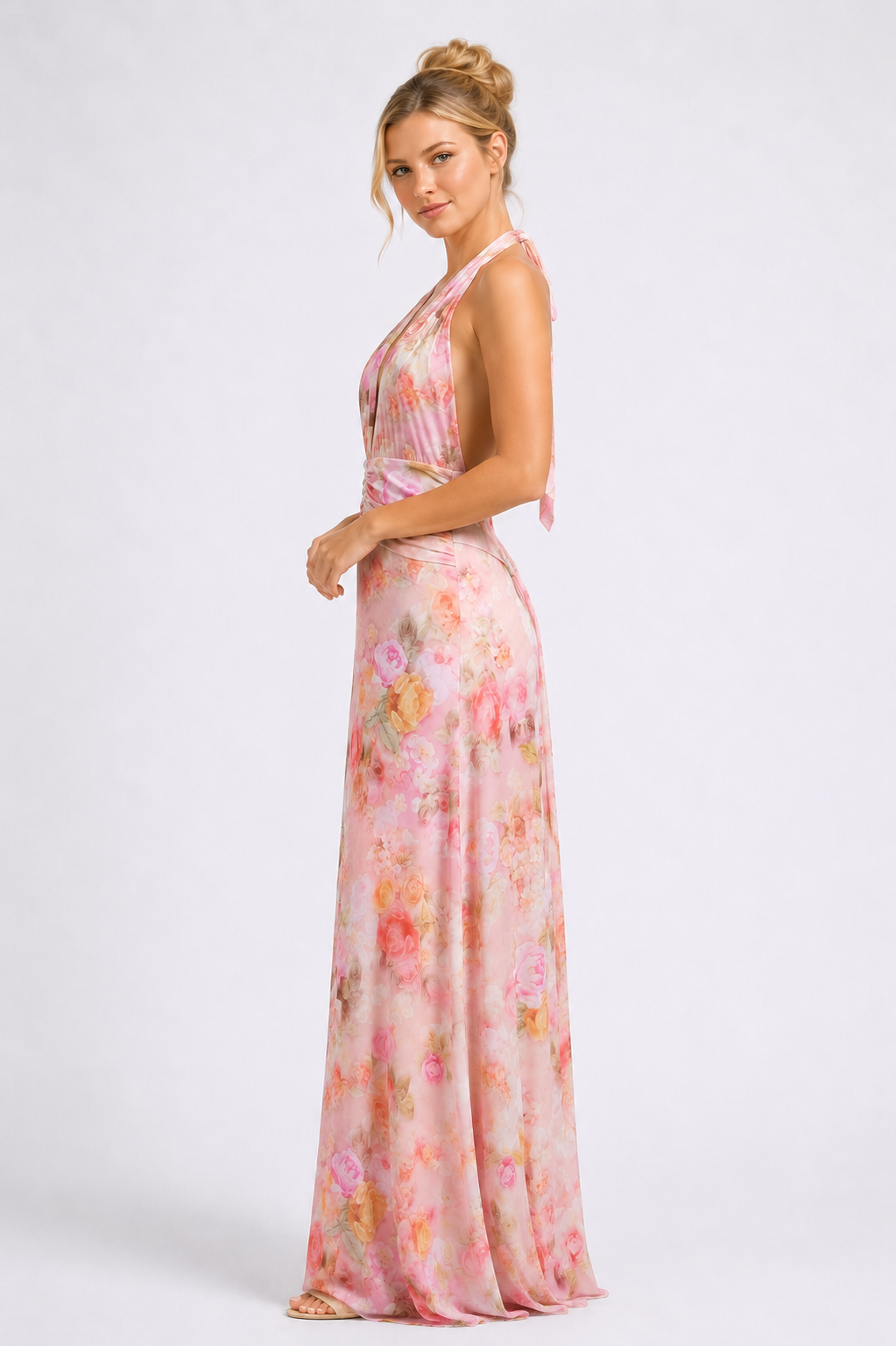 Bloom Halter Maxi Dress