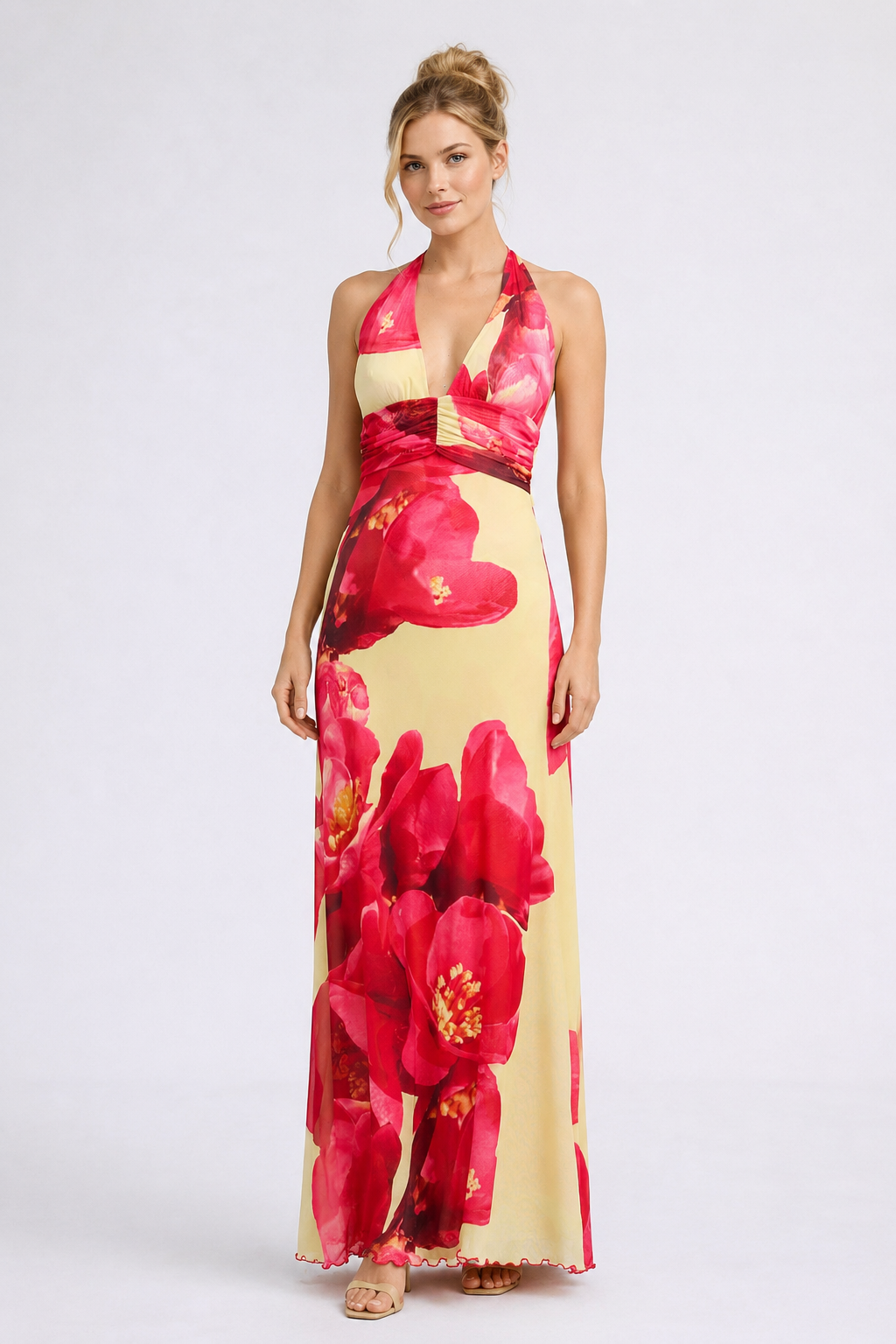 Bloom Halter Maxi Dress