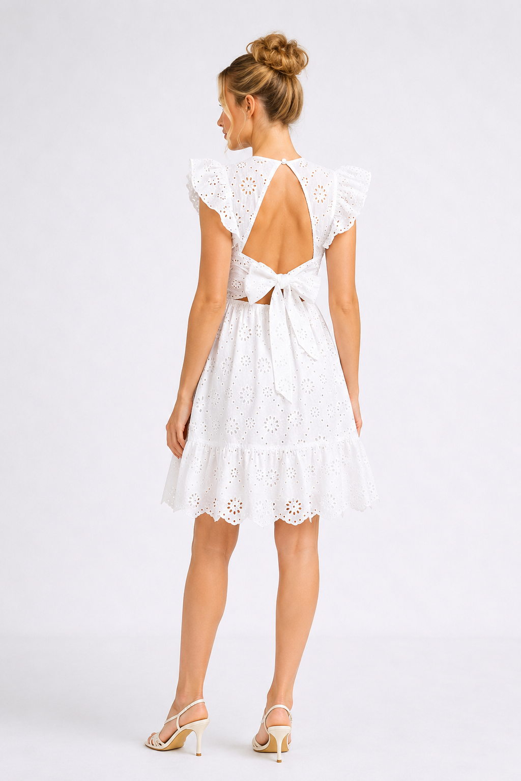 Isabella Eyelet Mini Dress