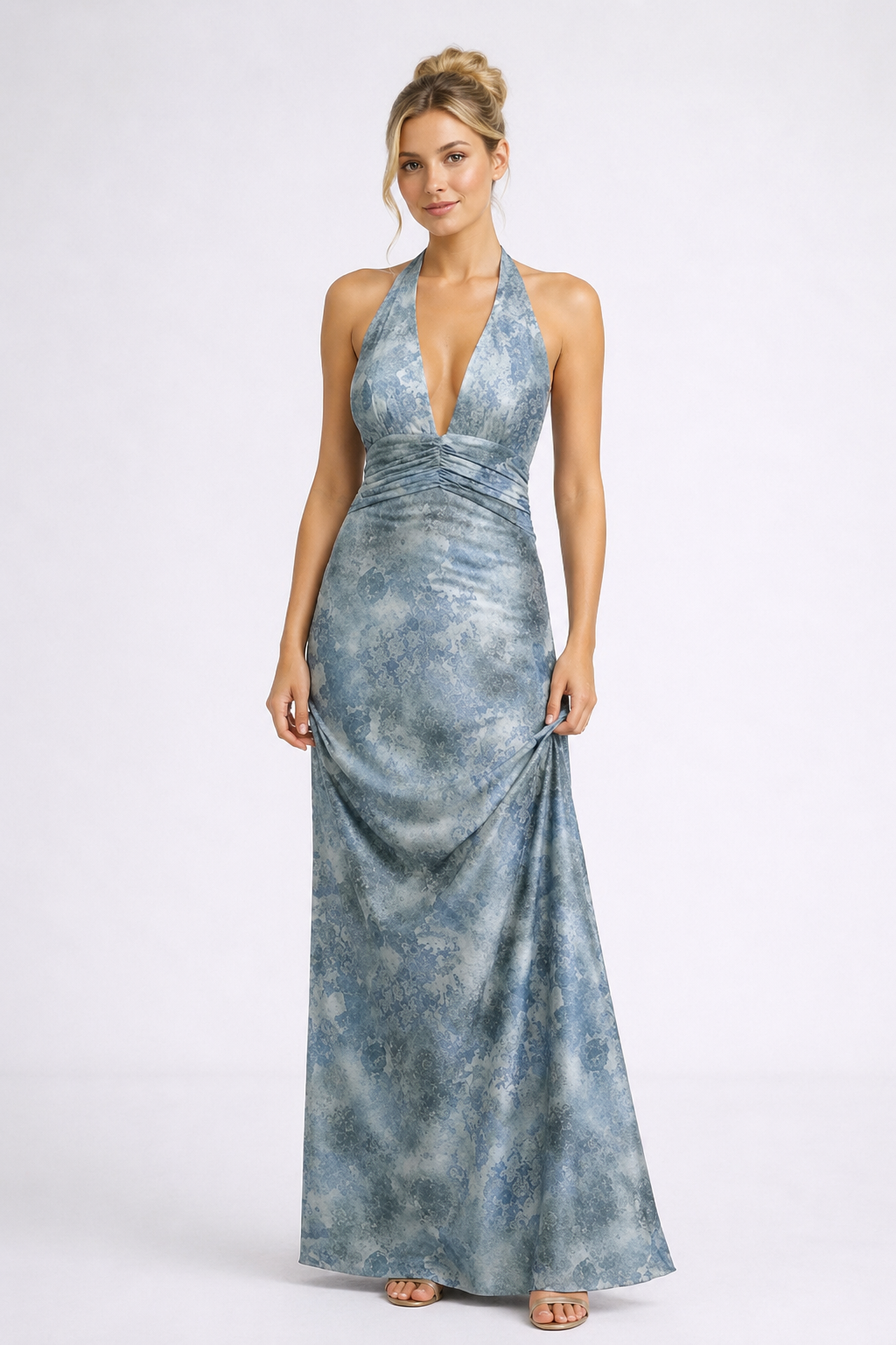 Bloom Halter Maxi Dress