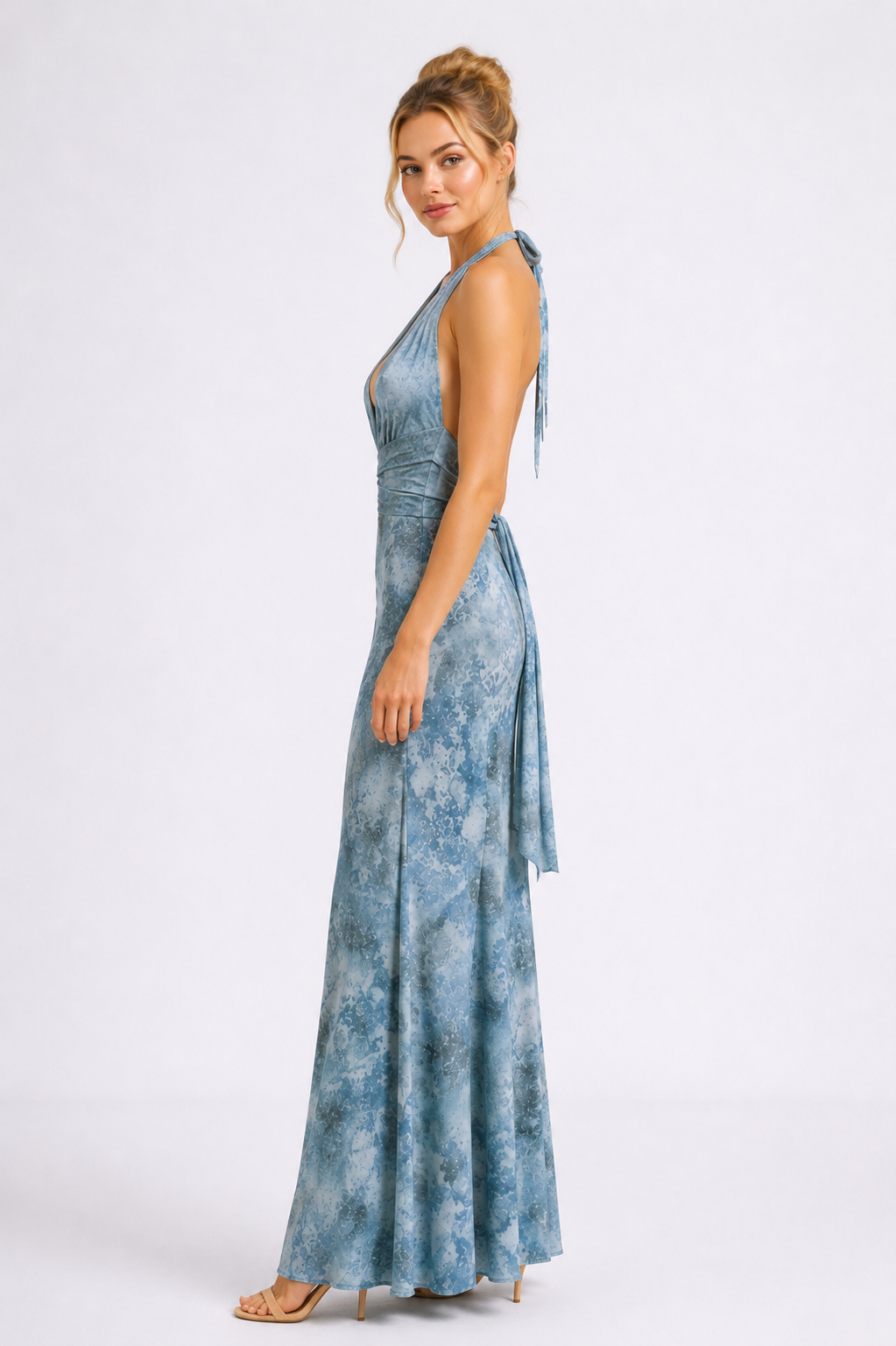 Bloom Halter Maxi Dress