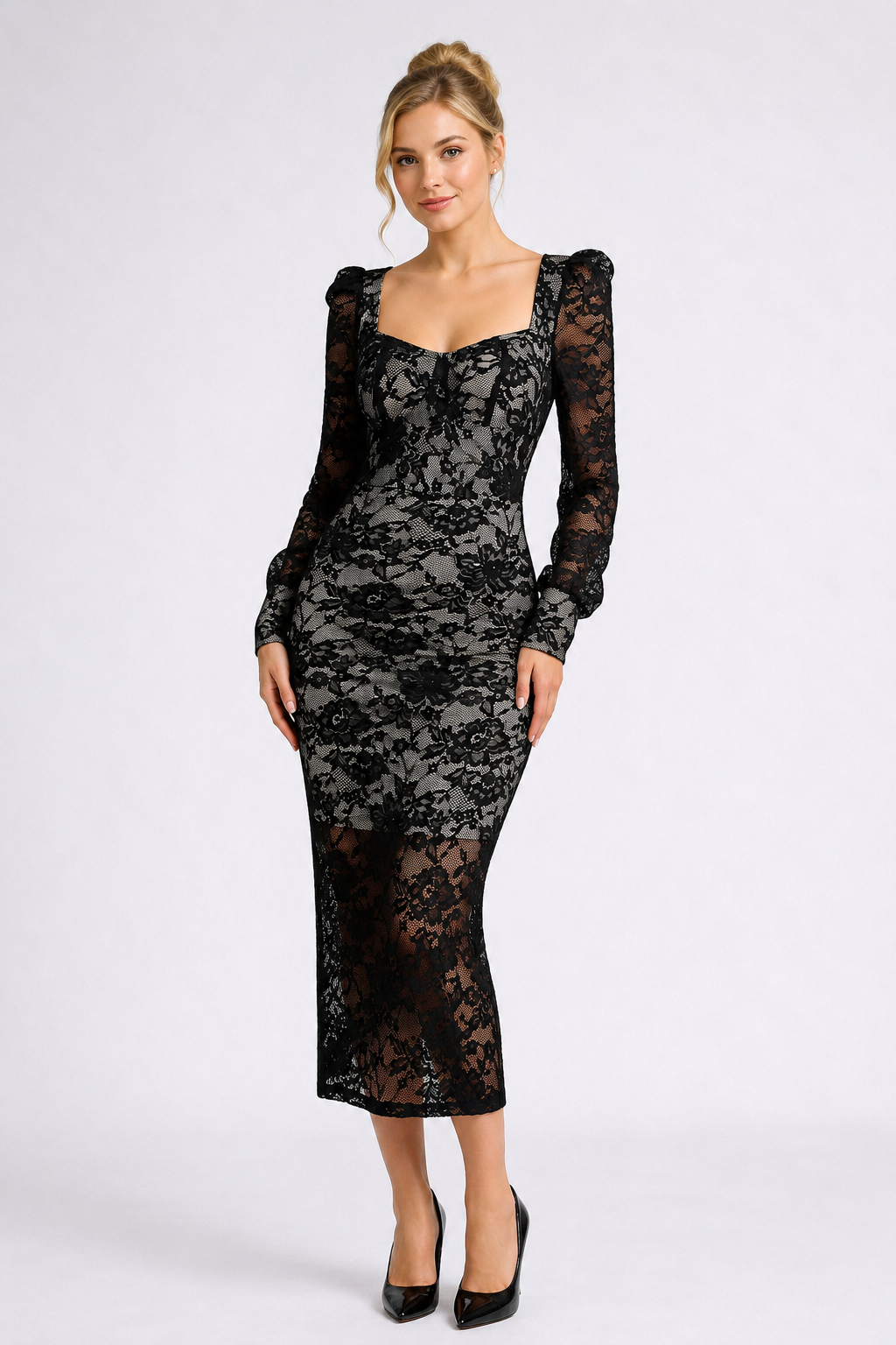 Isabelle Lace Midi Dress