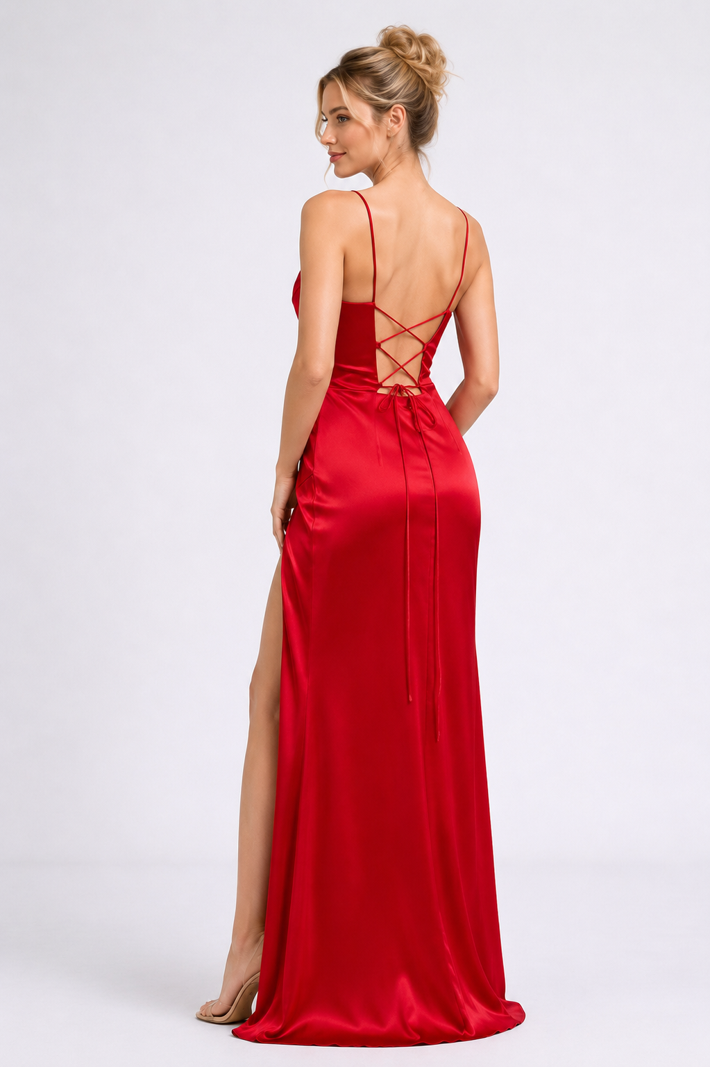 Celeste Satin Maxi Dress