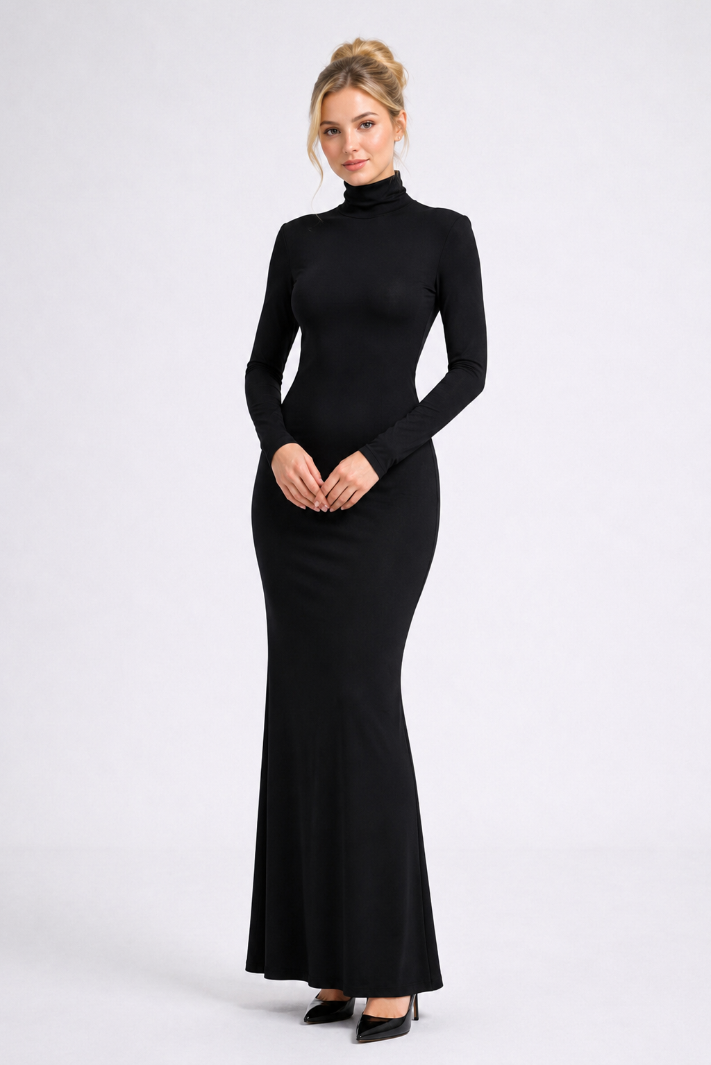 Noir Backless Maxi Dress