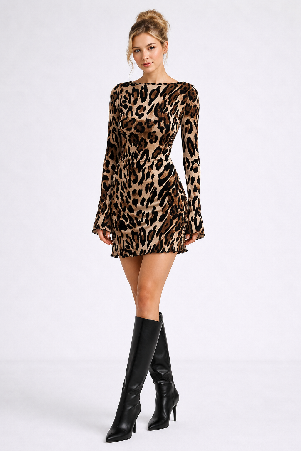 Leona Leopard Mini Dress