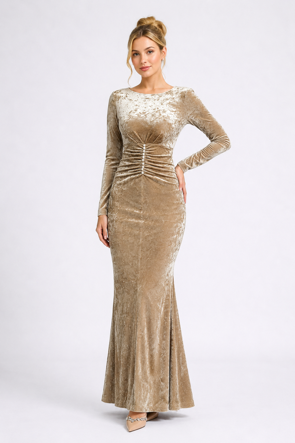 Velour Maxi Dress