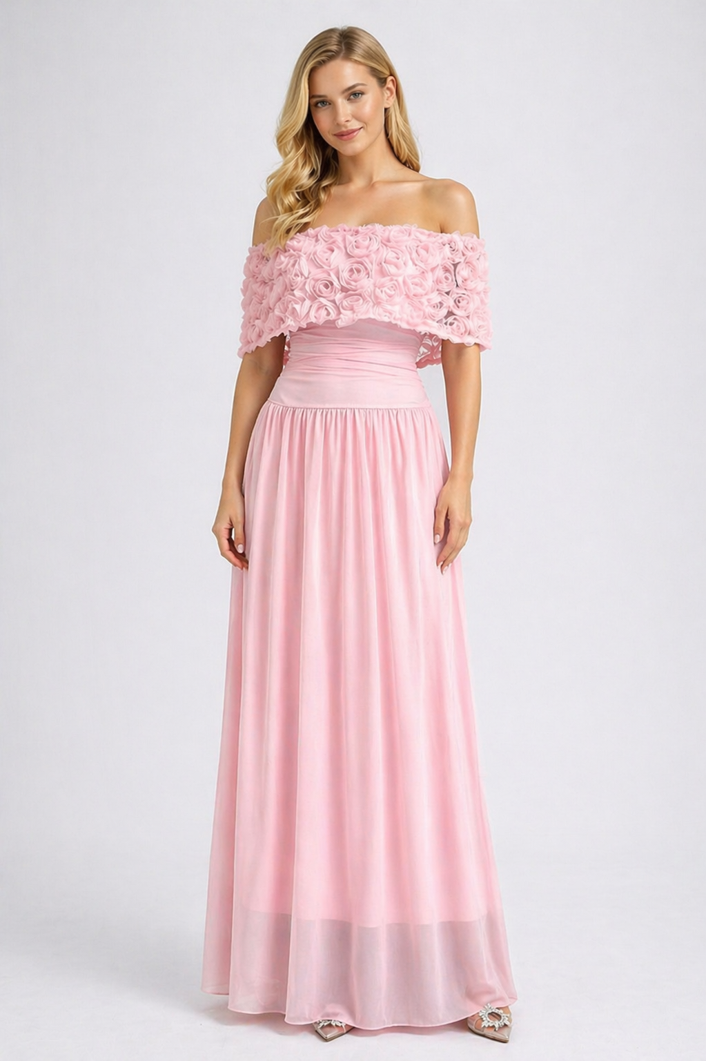 Rosette Maxi Dress