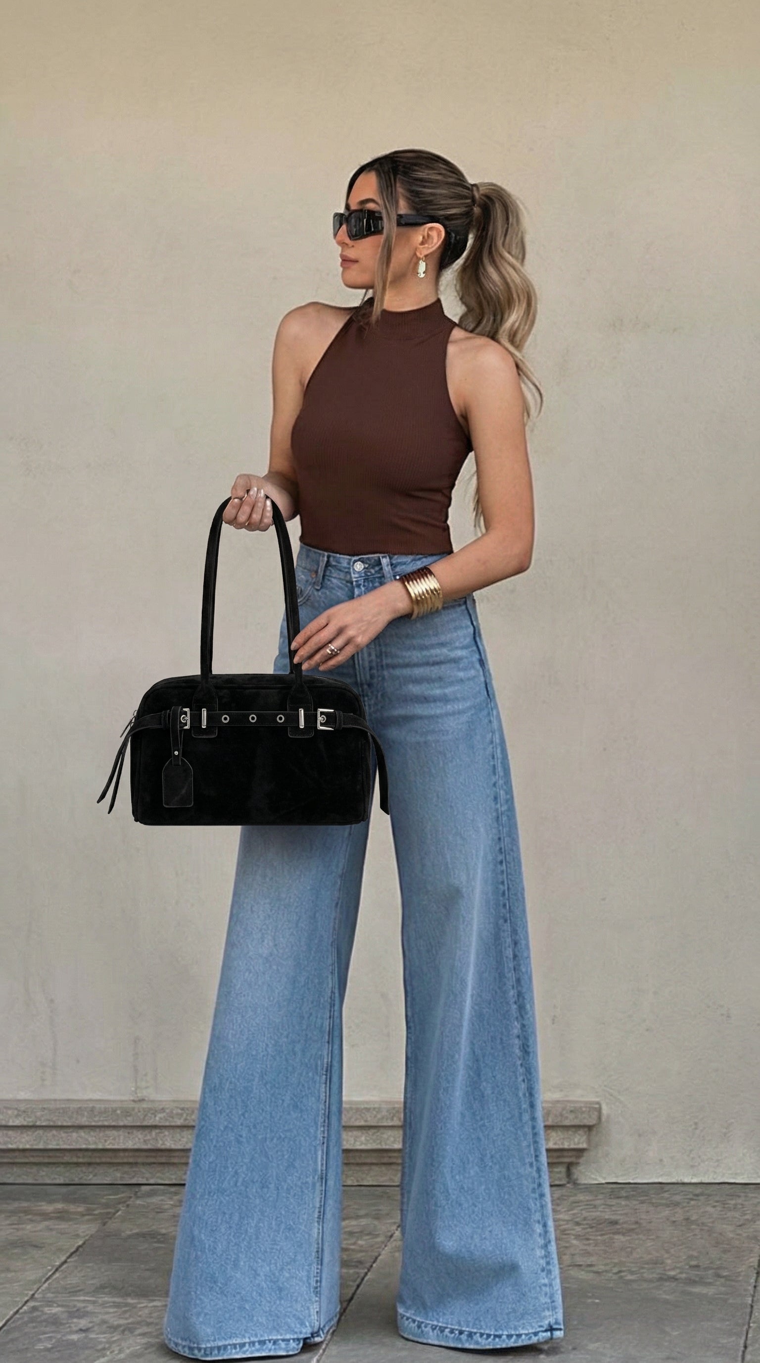 Sienna Buckle Shoulder Bag